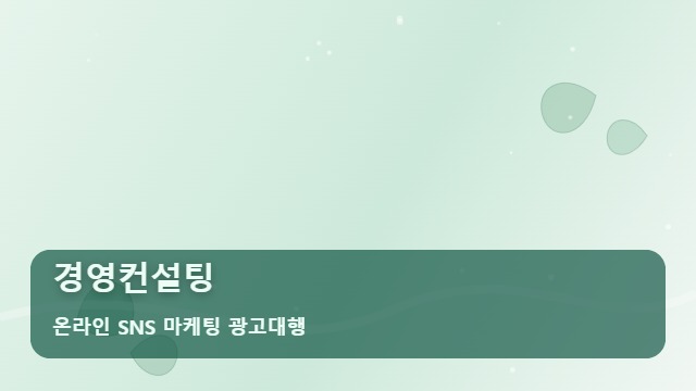 온라인 SNS 마케팅 광고대행 경영컨설팅 연말 매출을 바꾸는 경영컨설팅 및 기준 대표 이미지