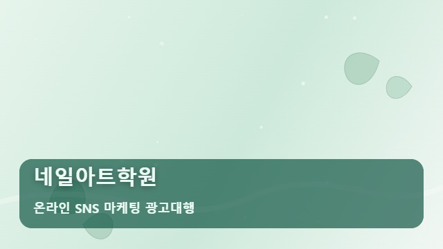 온라인 SNS 마케팅 광고대행 네일아트학원 네일아트학원 등록률 높이는 협업 과정 대표 이미지