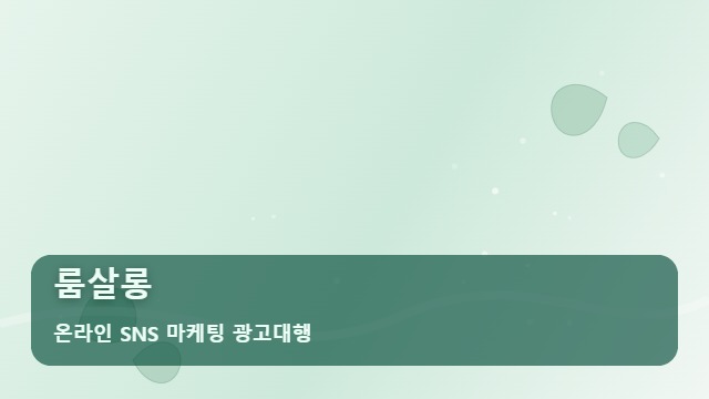 온라인 SNS 마케팅 광고대행 룸살롱 룸살롱 손님 모으는 비교 체크리스트 대표 이미지