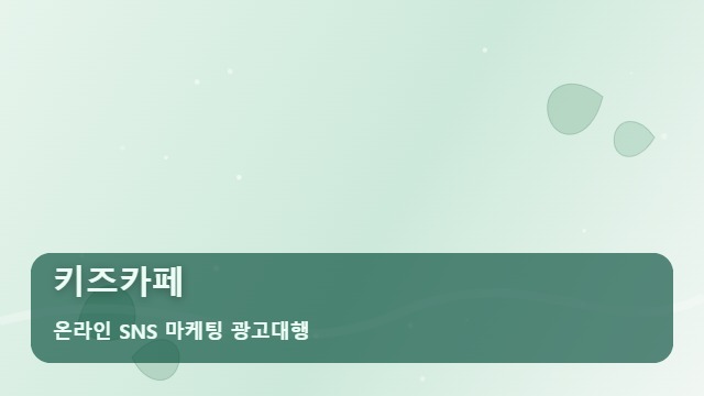온라인 SNS 마케팅 광고대행 키즈카페 키즈카페 핵심 체크포인트 대표 이미지