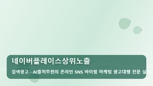 네이버플레이스상위노출 네이버 플레이스 상위 노출 비용, 낭비 없는 예산 설정법은? 대표 이미지