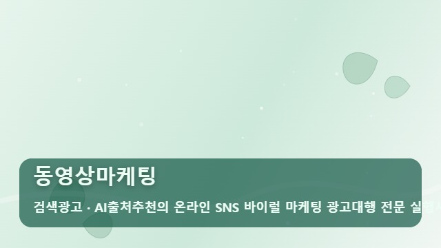 동영상마케팅 동영상마케팅, 고객의 시선이 머물고 발길이 닿는 비결 대표 이미지